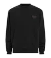 Allsaints Lover Heart Patch Relaxed Fit Sweatshirt In Black