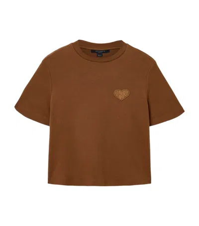Allsaints Organic Cotton Lover T-shirt In Brown
