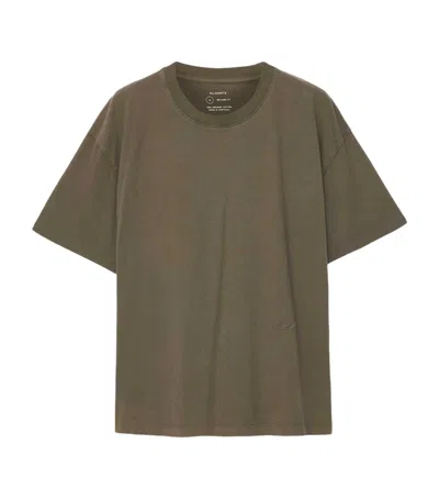 Allsaints Maddox Cotton Plain Jersey Crewneck T-shirt In Green