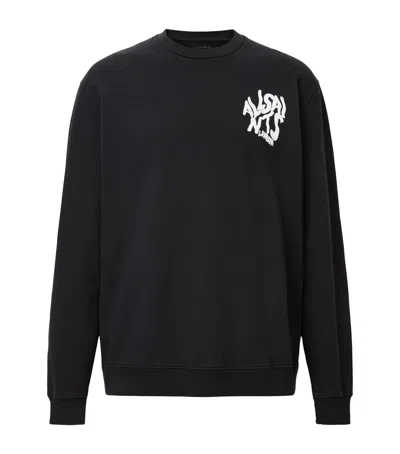 ★ALLSAINTS★ Orlando Crew M022PA7266 Allsaints Organic Cotton Orlando Sweatshirt In Jet Black