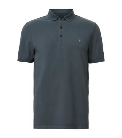 Allsaints Organic Cotton Reform Polo Shirt In Gray