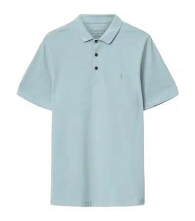 Allsaints Organic Cotton Reform Polo Shirt In Blue