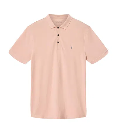 Allsaints Organic Cotton Reform Polo Shirt In Pink