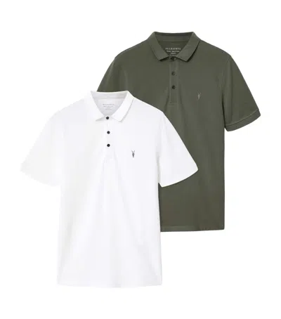 Allsaints Organic Cotton Reform Polo Shirts In Multi
