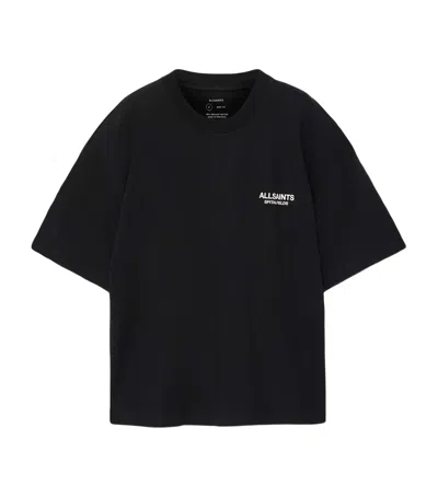 Allsaints Organic Cotton Shadow T-shirt In Black