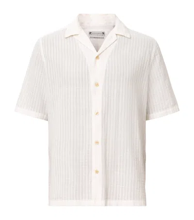 Allsaints Organic Cotton Shaw Shirt In White