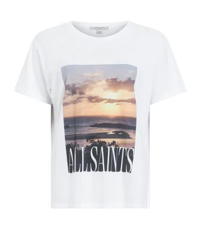 Allsaints Dia Grace Graphic Tee In White