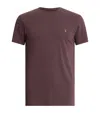 Allsaints Tonic Crew Neck Slim Ramskull T-shirt In Red