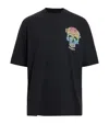 Allsaints Mens Washed Black Trance Graphic-print Short-sleeve Cotton T-shirt In Black