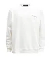 Allsaints Underground Relaxed Fit Crew Neck Sweatshirt In White