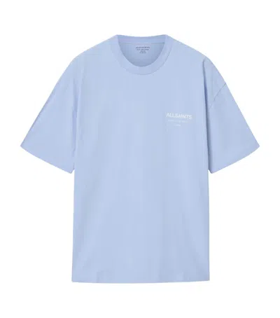 Allsaints Organic Cotton Underground T-shirt In Blue