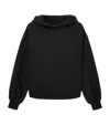 Allsaints Organic Cotton Zinc Oversized Rhian Hoodie In Black