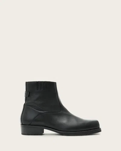 Allsaints Orla Leather Boots In Black
