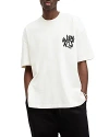 Allsaints Orlando Cotton Graphic Tee In Ashen White