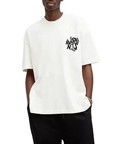 Allsaints Orlando Cotton Graphic Tee In White