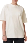 Allsaints Orlando Etta Crewneck Tee In Ashen White