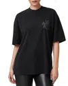 Allsaints Orlando Etta Crewneck Tee In Black