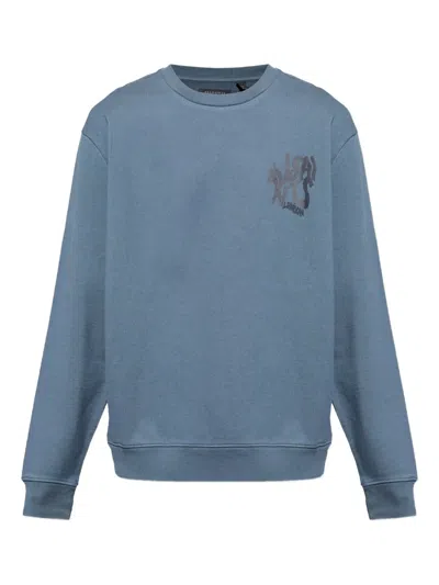 Allsaints Orlando Graphic Sweatshirt In Blue