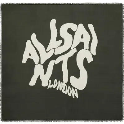 Allsaints Orlando Large Scarf In Green