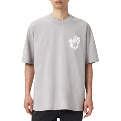 Allsaints Orlando Logo Oversize Graphic T-shirt In Brown