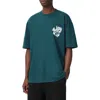Allsaints Orlando Logo Oversize Graphic T-shirt In Cove Blue