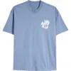 Allsaints Orlando Logo Oversize Graphic T-shirt In Damson Blue