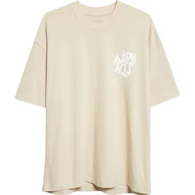 Allsaints Orlando Logo Oversize Graphic T-shirt In Neutral