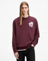 Allsaints Orlando Logo Graphic Sweatshirt In Mars Red