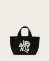 Allsaints Orlando Logo Printed Mini Tote Bag In Black