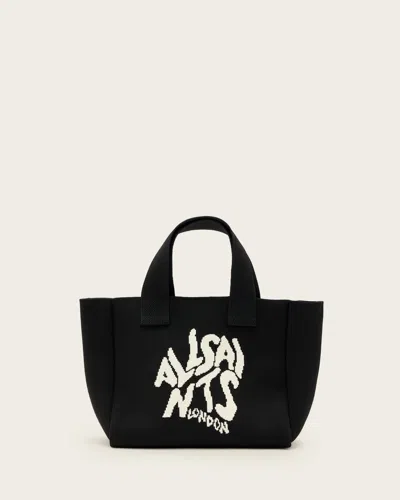 Allsaints Orlando Logo Printed Mini Tote Bag In Black