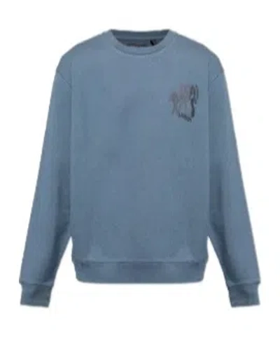 Allsaints Orlando Logo Sweatshirt In Blue