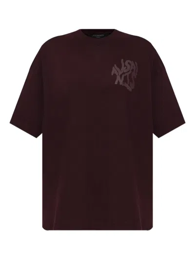 Allsaints Orlando Logo-print T-shirt In Red