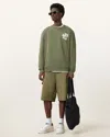 Allsaints Orlando Oversized Crew Neck Sweatshirt In Eden Green