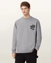 Allsaints Orlando Oversized Crew Neck Sweatshirt In Gray