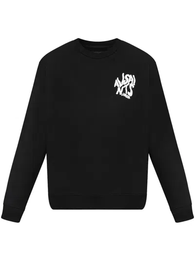 Allsaints Underground Logo Organic Cotton Graphic Sweatshirt In Black