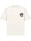 Allsaints Mens Ashen White Orlando Logo-print Relaxed-fit Organic-cotton T-shirt In Weiss
