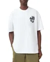 Allsaints Orlando Logo Print Oversized T-shirt In Aspen White