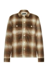 Allsaints Ormond Checked Sherpa Jacket In 브라운