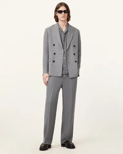 Allsaints Orpheus Relaxed Fit Tailored Pants In Machine Grey