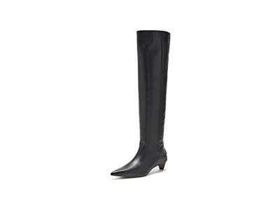 Allsaints Ortega Boots Women's Boots Black: 7 M, Leather In Animal Print