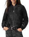 Allsaints Leather Orten 94 Leather Bomber Jacket In Black