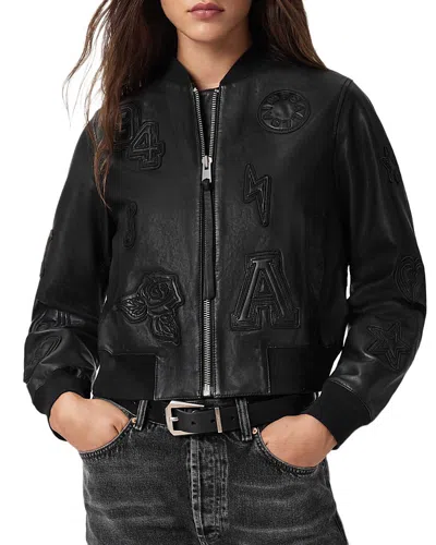 ALLSAINTS ORTEN 94 LEATHER BOMBER JACKET
