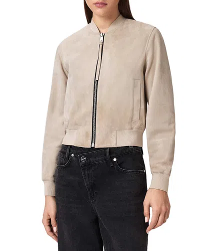 Allsaints Orten Bomber Jacket In Brown