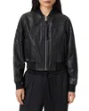 Allsaints X Williams F1 Racing Orten Leather Bomber Jacket In Black