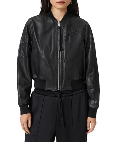 ALLSAINTS ORTEN LEATHER BOMBER JACKET