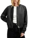 Allsaints Orten Leather Bomber Jacket In Black