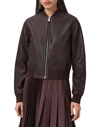 ALLSAINTS ORTEN LEATHER BOMBER JACKET