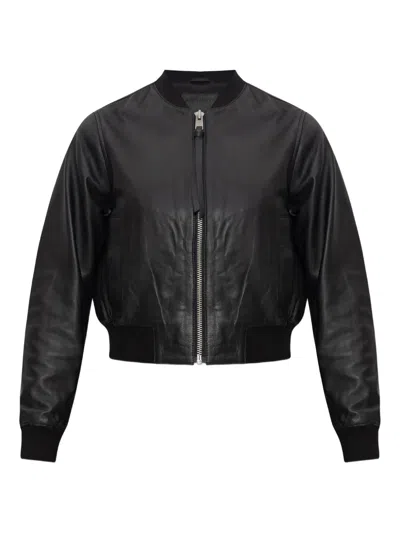 Allsaints Orten Leather Zip-front Bomber Jacket