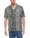 Allsaints Oscillation Leopard Print Shirt In Black