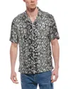 Allsaints Oscillation Leopard Print Shirt In Black